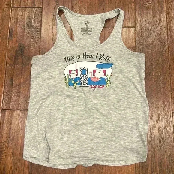 Medium (8-10) SECRET TREASURES Tank Top “This Is How I Roll” - Picture 5 of 7
